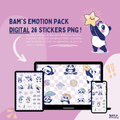 Bam's Emotion Pack Digital — 26 Stickers PNG